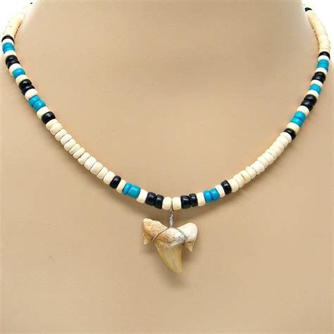 shark tooth surfer necklace.